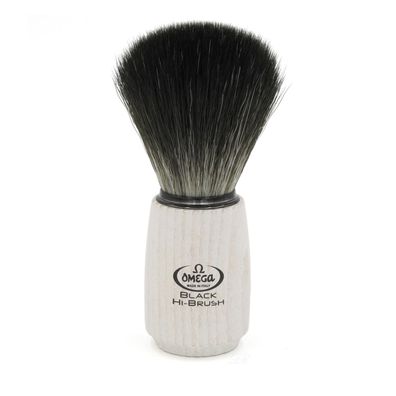 Omega Rasierpinsel 196711 Hi Brush mit weissem Holzgriff
