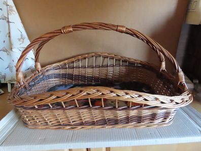 Tablett Korb mit Tragegriff rechteckig Muster 5 Katzen ca.55x39cm