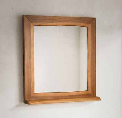 Badspiegel 70x78cm 'Dakar' Akazie massiv lackiert