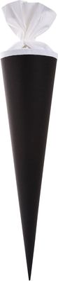 Goldbuch Bastelschultüte 70cm mit farbigem Filzverschluss schwarz