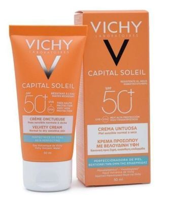 Vichy Capital Soleil Samtige Gesichtscreme SPF 50+ - Feuchtigkeitsspendender Sch