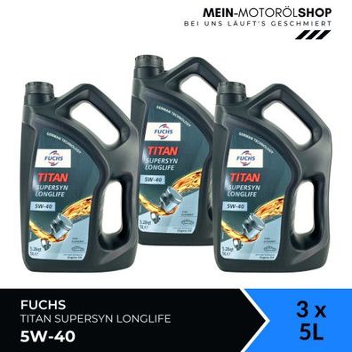 Fuchs Titan Supersyn Longlife 5W-40 3x5 Liter