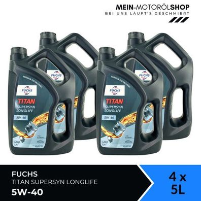 Fuchs Titan Supersyn Longlife 5W-40 4x5 Liter