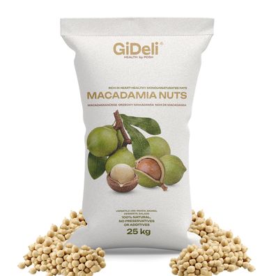 Macadamianüsse Bruch 25kg Macadamia Ungesalzen Rohkost Kerne Müsli Backen GiDeli