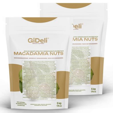 Macadamianüsse Bruch 10kg Macadamia Ungesalzen Rohkost Kerne Müsli Backen GiDeli