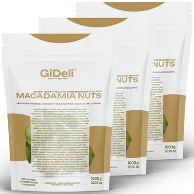 Macadamianüsse Bruch 3kg Macadamia Ungesalzen Rohkost Kerne Müsli Backen GiDeli