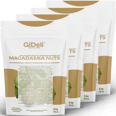 Macadamianüsse Bruch 20kg Macadamia Ungesalzen Rohkost Kerne Müsli Backen GiDeli