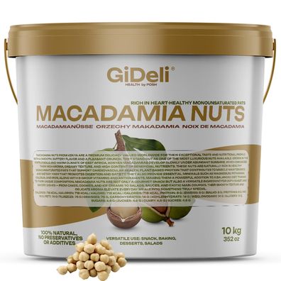 Macadamianüsse Bruch 10kg Macadamia Ungesalzen Rohkost Kerne Müsli Backen GiDeli