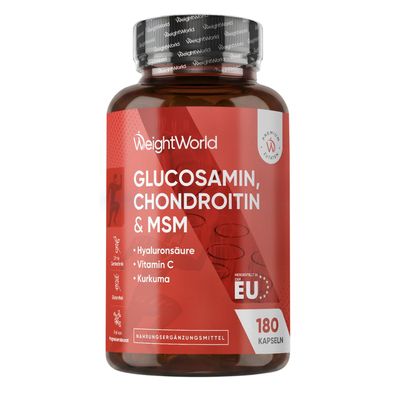 Glucosamin Chondroitin & MSM - 180 Kapseln - mit Vitamin C