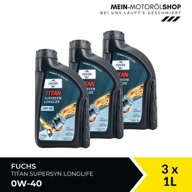 Fuchs Titan Supersyn Longlife 0W-40 3x1 Liter
