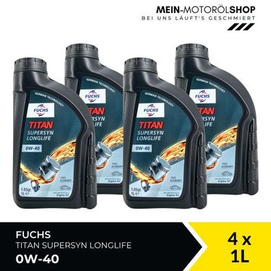 Fuchs Titan Supersyn Longlife 0W-40 4x1 Liter