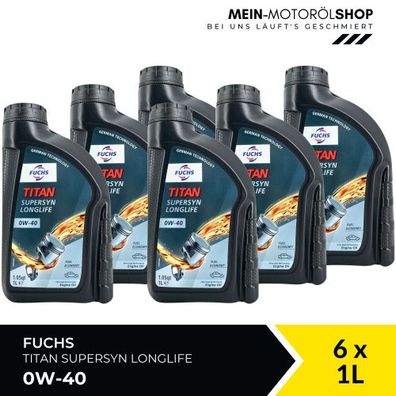 Fuchs Titan Supersyn Longlife 0W-40 6x1 Liter