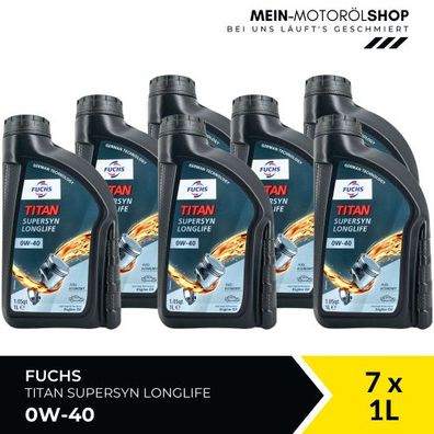 Fuchs Titan Supersyn Longlife 0W-40 7x1 Liter