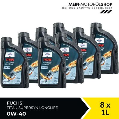 Fuchs Titan Supersyn Longlife 0W-40 8x1 Liter