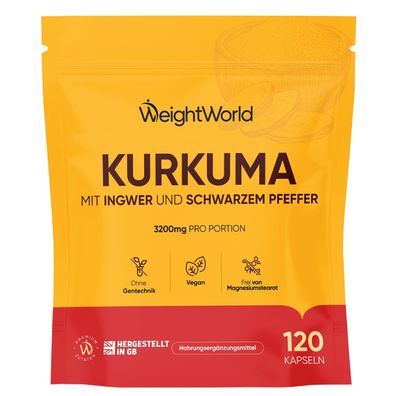 WeightWorld Kurkuma Kapseln - 120 Kapseln