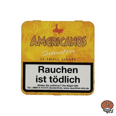 Villiger Americanos Sumatral Zigarillos in Metallschachtel - 20 Stück