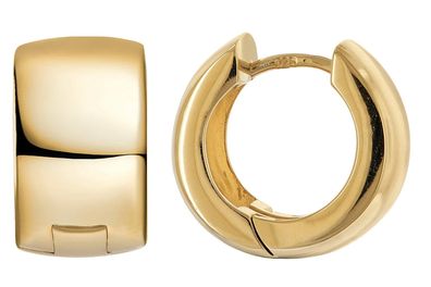 trendor Schmuck Damen-Ohrringe 925 Silber Vergoldet Poliert Creolen ? 15 mm 21726