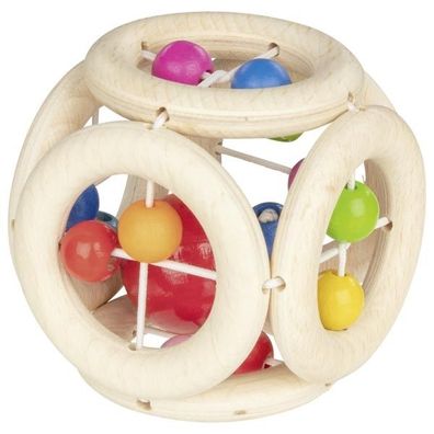 Elastik Greifling Würfel Heimess 765980 Holz Baby-Spielzeug Made in Germany