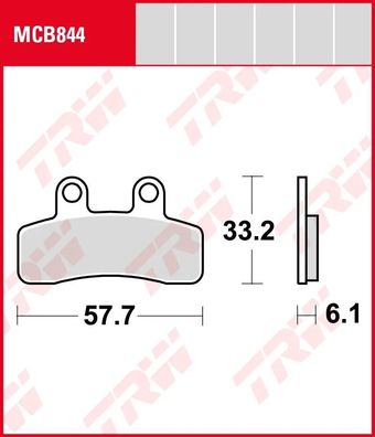 TRW Bremsbelag "MCB 844"