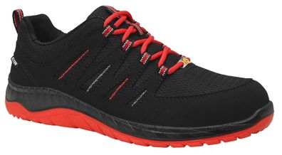 ELTEN Sicherheitsschuhe Maddox Low ESD S3 Schwarz Rot Textil Gr. 39