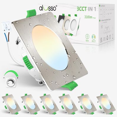 ALUSSO LED Einbaustrahler 10W 230V dimmbar IP44 6er Set Defekt