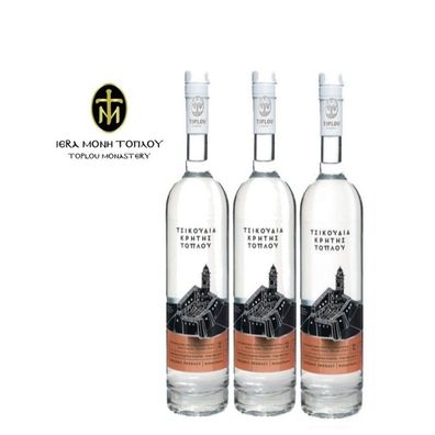 Tsikoudia Kloster Toplou aus Kreta 3x 200ml ohne Anis Tresterbrand Tsipouro