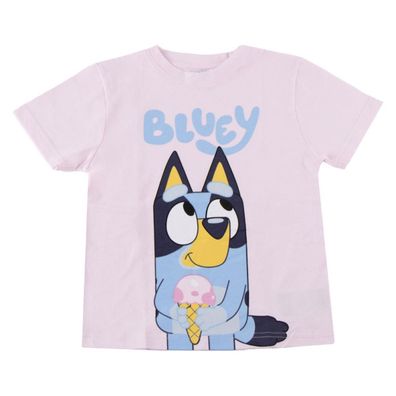 Bluey Kinder Shirt Baumwolle Kurzarm Oberteil Alltag Schule