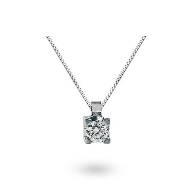 Frau Oro – DHPL7173 – Goldhalskette FÜR DAMEN AUS Weissgold UND Diamant ref. DHCPL717