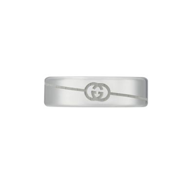 Gucci - YBC774052001 - Gucci Tag-Ring aus Sterlingsilber mit Logo