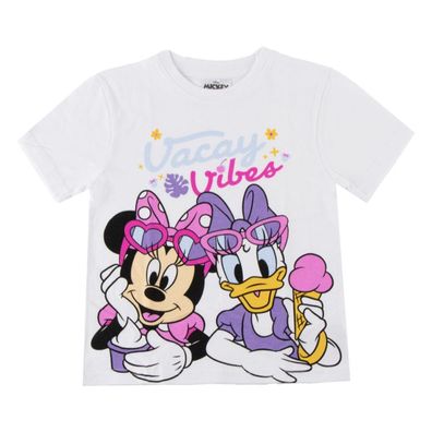 Disney Minnie Kurzarmshirt Kinder Baumwollshirt Freizeit Sommer Kleidung