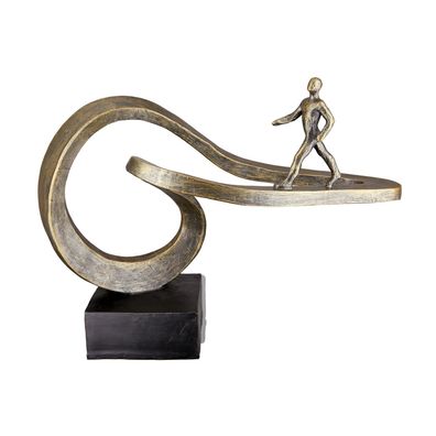 Gilde Skulptur, "Path", Kunstharz, bronzefarben, VE 1, L. 15 cm, B. 32 cm, H. 25