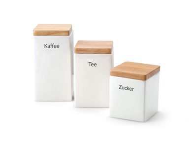 Continenta Vorratsdose Keramik 1200ml, weiß 10x10x20,5 cm 3914 4017167391403