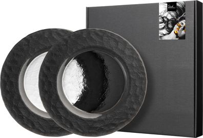 Eisch Vorteilset 2 Stück 2 Teller 515/20.5 im Geschenkkarton KAYA BLACK 77351504