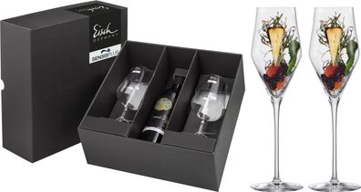 Eisch Vorteilset 2 Stück 2 Champagnergläser 518/7 im Geschenkkarton Cuvée SKY