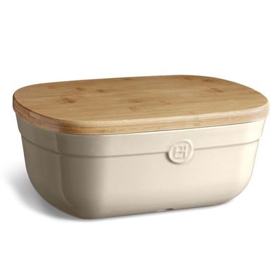 EMILE HENRY Brotkasten mit Holzdeckel/Schneidbrett Argile EH 8750 02 3289310287500