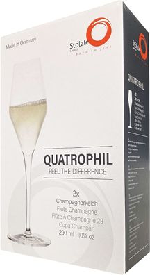 Stölzle Lausitz Quatrophil 2 Stück Champagnerkelch klar 231 00 29 | EAN 4012632316158