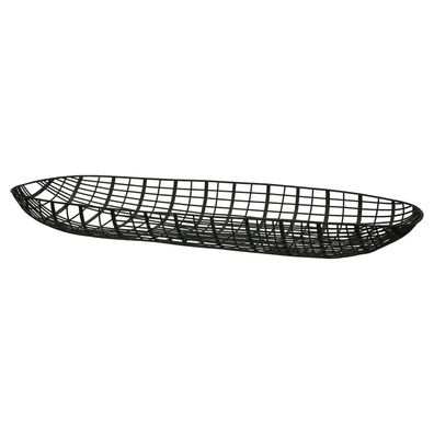 Gilde Schale, gebogen, "Fuse", graphisch, Metall, schwarz, VE 2, L. 17 cm, B. 51