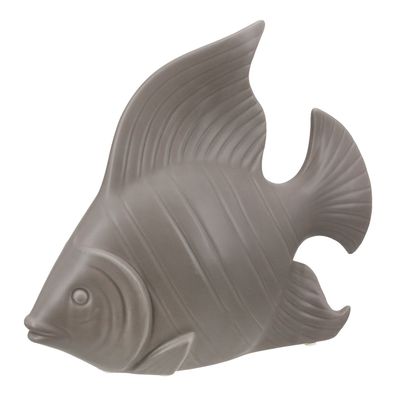Gilde Figur, Fisch, "Matuso", Keramik, grau, VE 2, L. 10 cm, B. 30 cm, H. 27 cm