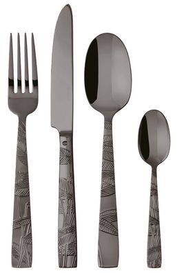 Jungle Sambonet Besteck 24tlg. Vh. Edelstahl/PVD 2Black 52767K81