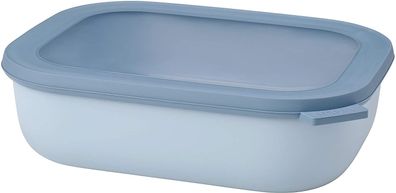 Mepal 6 Stück multischüssel cirqula rechteckig 2000 ml - nordic blue 106259015700