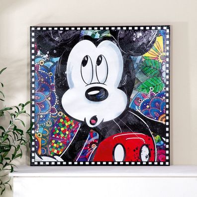 Gilde Disney, Bild, quadratisch, "Mickey", Holz, Leinwand, mehrfarbig, VE 1, L