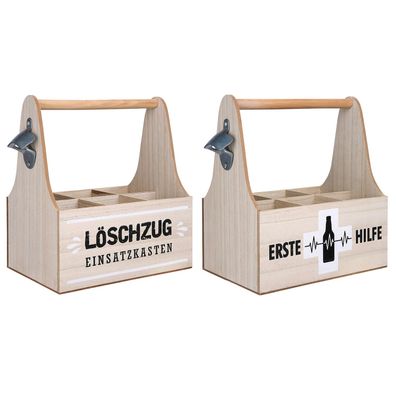 Gilde Flaschenträger, "Hilfe", Schriftzug, MDF, naturfarben, L. 17 cm, B. 26 cm,