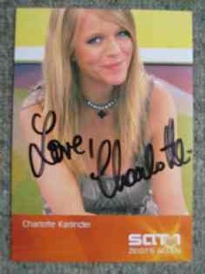 Sat1 Fernsehmoderatorin Charlotte Karlinder - handsigniertes Autogramm!!!