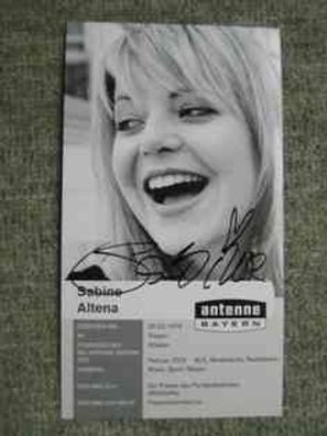 Antenne Bayern Moderatorin Sabine Altena - Autogramm!