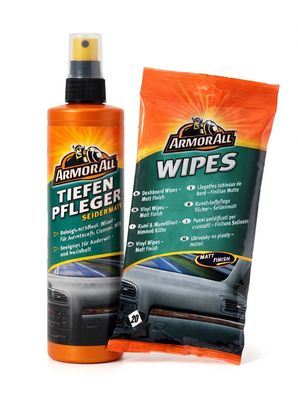 ARMOR ALL Tiefenpfleger seidenmatt 300ml Kunststoffpfleger + Pflegetücher