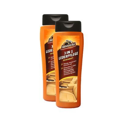 2x Armor All 3in1 Lederpflege Seidenmatt 250ml Reinigt & Frischt auf Leder Pflege