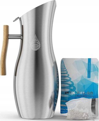 Alkalischer Wasserfilterkrug aus Glas 1,9 l mit Langzeitfilter