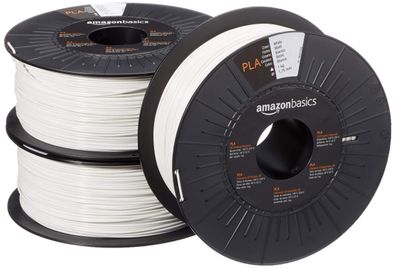 Amazon Basics PLA Filament 1,75 mm Weiß 1 kg Spule