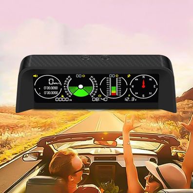 OBEST Auto HUD Neigungsmesser GPS Tacho Kompass mit Alarm