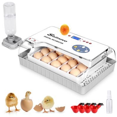 Sailnovo Brutautomat 20 Eier vollautomatisch Temperatur und Feuchteanzeige